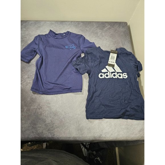 New Cat & Jack And Adidas Navy Blue T-Shirt Boys Size 4/5 Lot of 2 - Picture 2 of 5